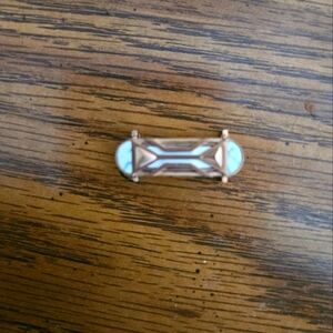 Howlite rose gold bar charm